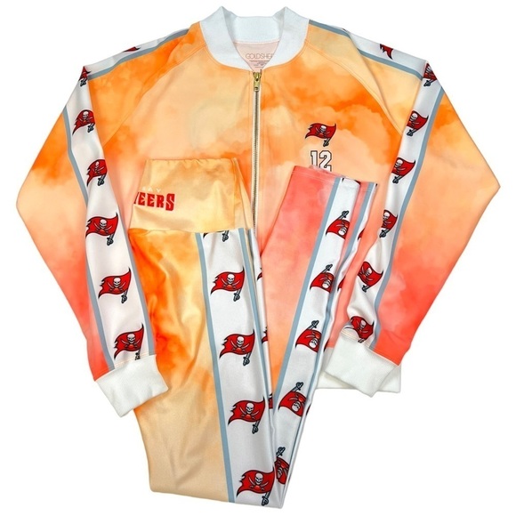Goldsheep NFL Buccaneers Tom Brady RARE One of A Kind Track Jacket Legging Set - Picture 1 of 14